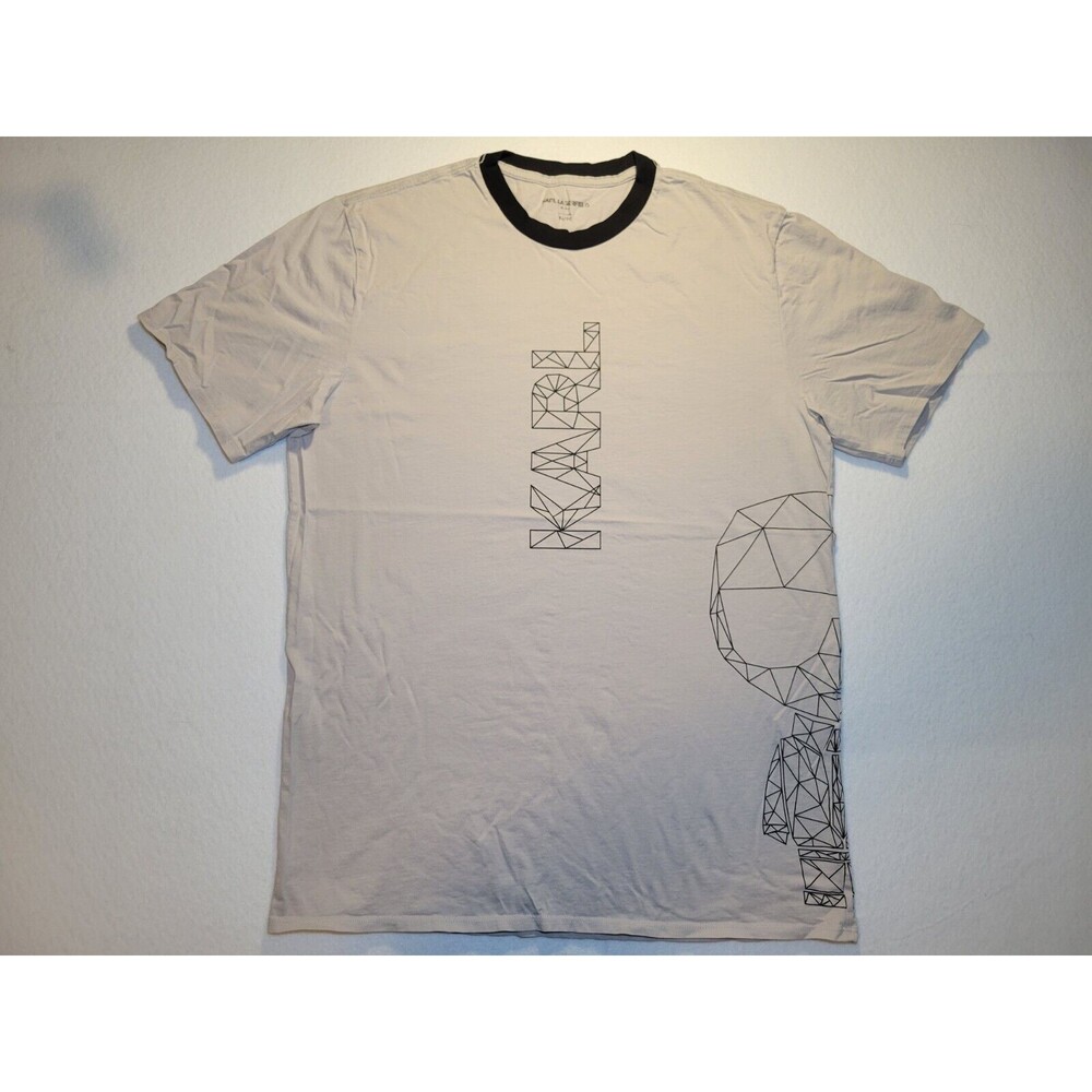 Karl Lagerfeld Spellout Double-sided Icon Logo Geometric Design Mens Size Medium